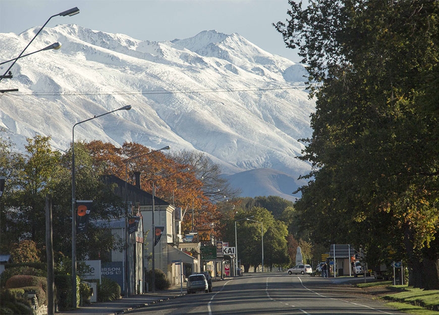 enjoy breathtaking views of snow mountains